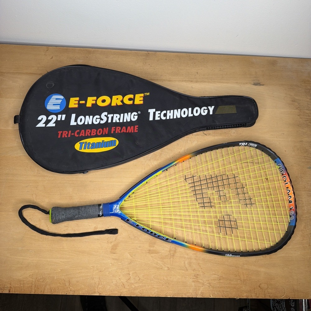 E-Force Bedlam 190 Racquetball Racquet 145 SW Carbon Titanium Strung With case